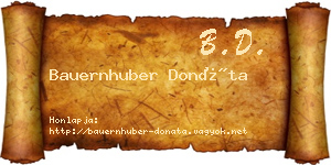 Bauernhuber Donáta névjegykártya